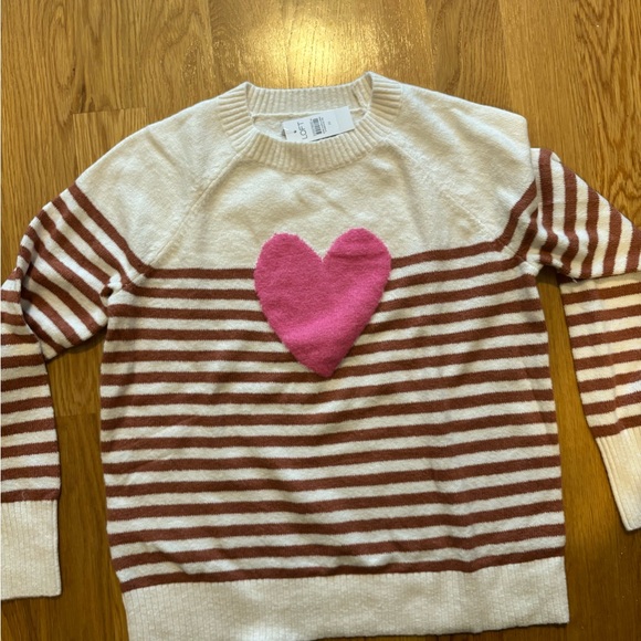 Striped Heart Sweater- NWT - Picture 4 of 6